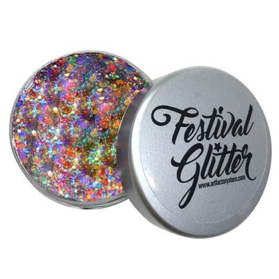 Art Factory Festival Glitter - Rainbow Pride (50 ml/1 fl oz), Cosmetic Glitter Gel