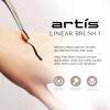 Artis Elite Linear 1 Makeup Brush with Rose Gold Finish Eyeliner Brush & Eyebrow Perfector, Small Precision Makeup Tool for Women, Ideal for Brow Perfecting, Eye Detailing & Gel Liner - Smoke Handle view 2