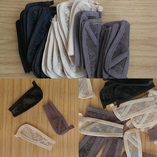 A set of 2 Wig Handles for Wig Cap. Ear Flaps, Ear Tabs, Wig Springs. For Full Caps, Lace Front, Full Lace Iace wig etc (Black)