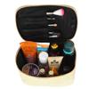 Fclues STORE Multifunctional Travel Bag Cosmetic and Makeup Organiser Cosmetic Case Household Grooming Kit Storage Bag Travel Bag for Women Travel - Cream, Cream, M, Travel Accessories view 3