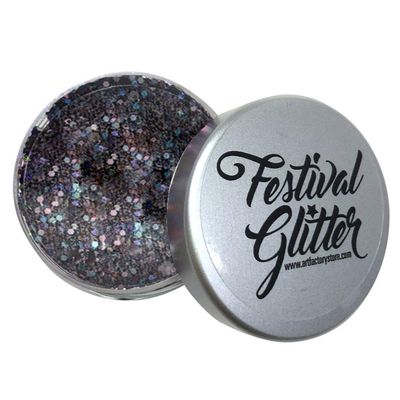 Art Factory Festival Glitter - Raven (50 ml/1 fl oz), Cosmetic Glitter Gel