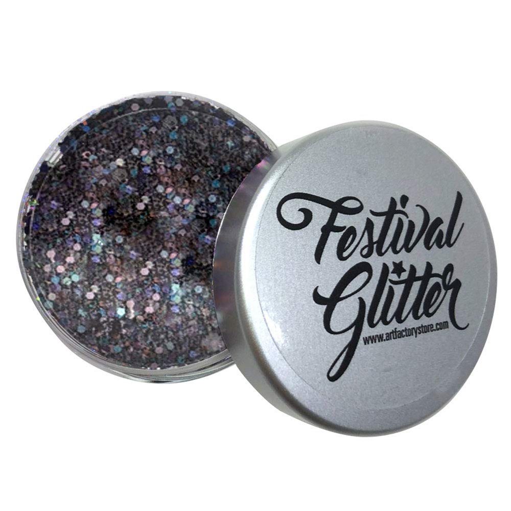 Art Factory Festival Glitter - Raven (50 ml/1 fl oz), Cosmetic Glitter Gel