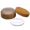 1Pcs 1OZ/30ml Empty Refillable Eco-friendly Bamboo Comestic Make-up Loose Powder Box Case Jar Pot Container Holder With Screw Lid Powder Puff And Sifter view 1