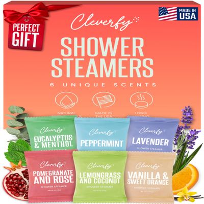 Cleverfy Shower Steamers Aromatherapy - Valentines Day Gifts for Her, Him, Women, Daughter, Mom, Girlfriend, Wife, Teen Girls and Boys - Valentines Gifts for Her, Him, Women and Men - 6 Tablets