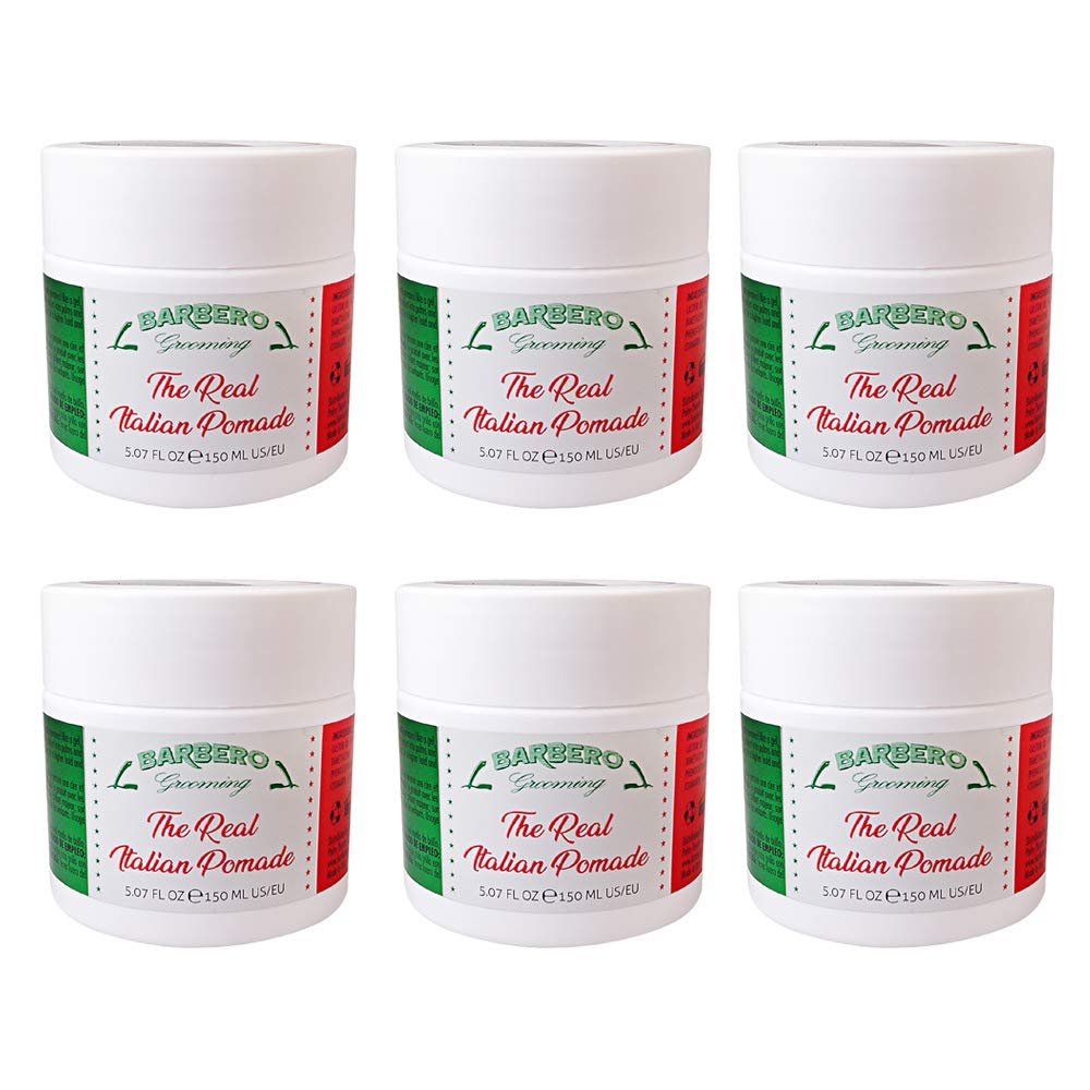Barbero Grooming the Real Italian Pomade Medium Hold 5.07 oz / 150 ml pack of 6