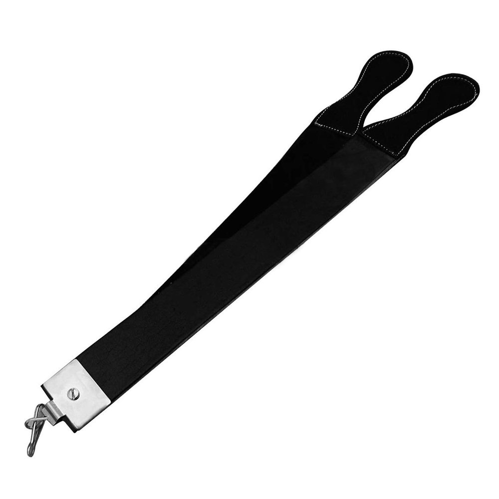 OdontoMed2011 Professional Sharpening Strop Made Of Real Leather Straight Razor Hanging Strop Barber Shaving Strap Belt With Swivel Clip ODM