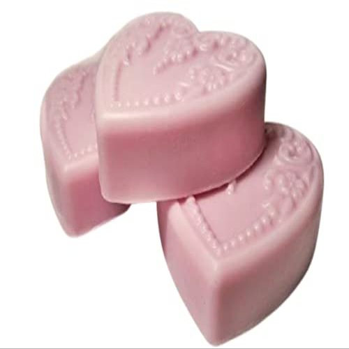 3 Pc Extra Large Heart shaped Fresh Cut Rose Scented Soap Set - Shea Butter Goat Milk Soap