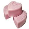 3 Pc Extra Large Heart shaped Fresh Cut Rose Scented Soap Set - Shea Butter Goat Milk Soap view 1