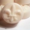 8 Pc Honeysuckle Scented Guest Soaps Fleur de Lis Medallionswith Gift Bag view 2