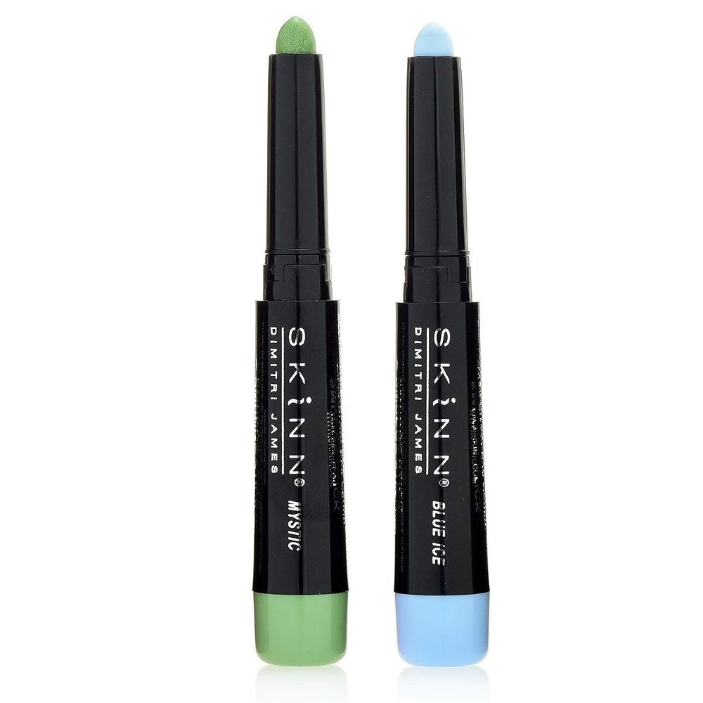 Skinn Cosmetics Smudge Stick for Eyes - Set of 2 Eye Pencils - Mystic & Blue Ice