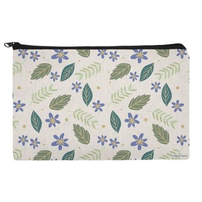 Flowers and Leaves Makeup Cosmetic Bag Organizer Pouch