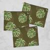 S4Sassy Green Monstera Leaves Multipurpose Cosmetic Pouch Pencil Case Make Up Bag Pack of 3-6 x 8 Inches view 2