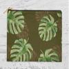 S4Sassy Green Monstera Leaves Multipurpose Cosmetic Pouch Pencil Case Make Up Bag Pack of 3-6 x 8 Inches view 3