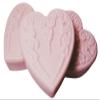 3 Pc Large Heart shaped Fresh Cut Rose Scented Soap Set - Shea Butter Goat Milk Soap view 1