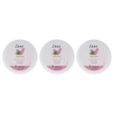 Beauty Cream - Pink by Dove for Women - 2.7 oz Cream (Pack of 3)