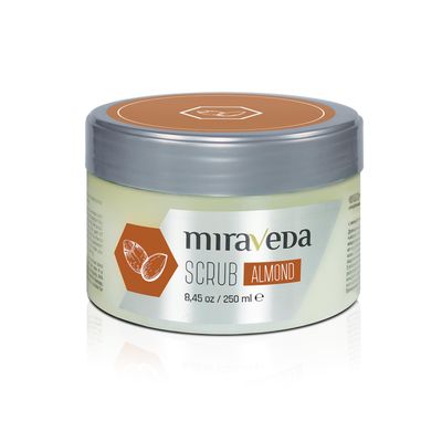 Miraveda by Italwax Almond Scrub - 250ml / 8.45fl.oz - With coconut and almond oil  Ideal for hand care