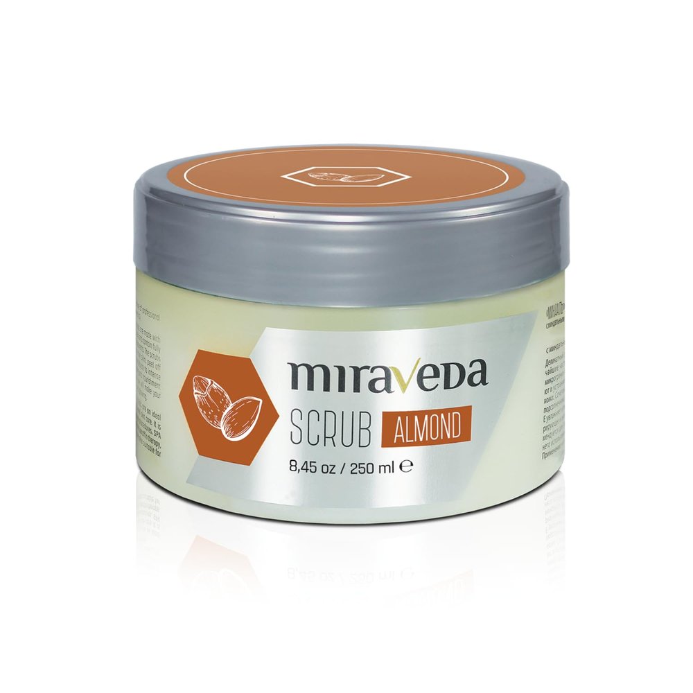 Miraveda by Italwax Almond Scrub - 250ml / 8.45fl.oz - With coconut and almond oil Ideal for hand care