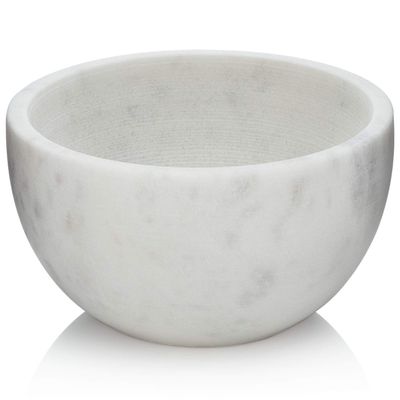 Beau Brummell The Original Marble Shaving Soap Bowl Handmade from 100% Natural Marble with Interior Grooves for Maximum Lather | Heat Retaining Stone Provides a Luxurious Hot Shave Experience