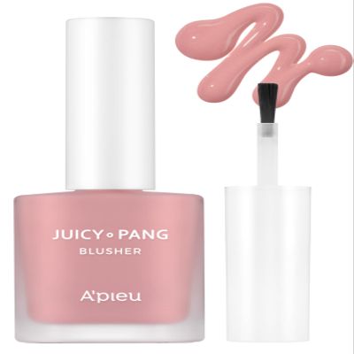 A'PIEU Juicy-Pang Water Blusher [PK03]  Fruity Liquid Blush for Cheeks, Buildable & Blendable Color, Hydrating Dewy Finish with Fruit Extract Blend & Rose Flower Water, 0.31 fl oz