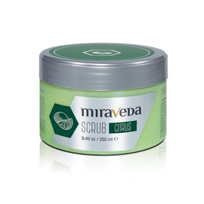 Miraveda by Italwax Citrus Scrub - 250ml / 8.45fl.oz - With coconut oil and lime for a delicate citrus note  Ideal for hand care
