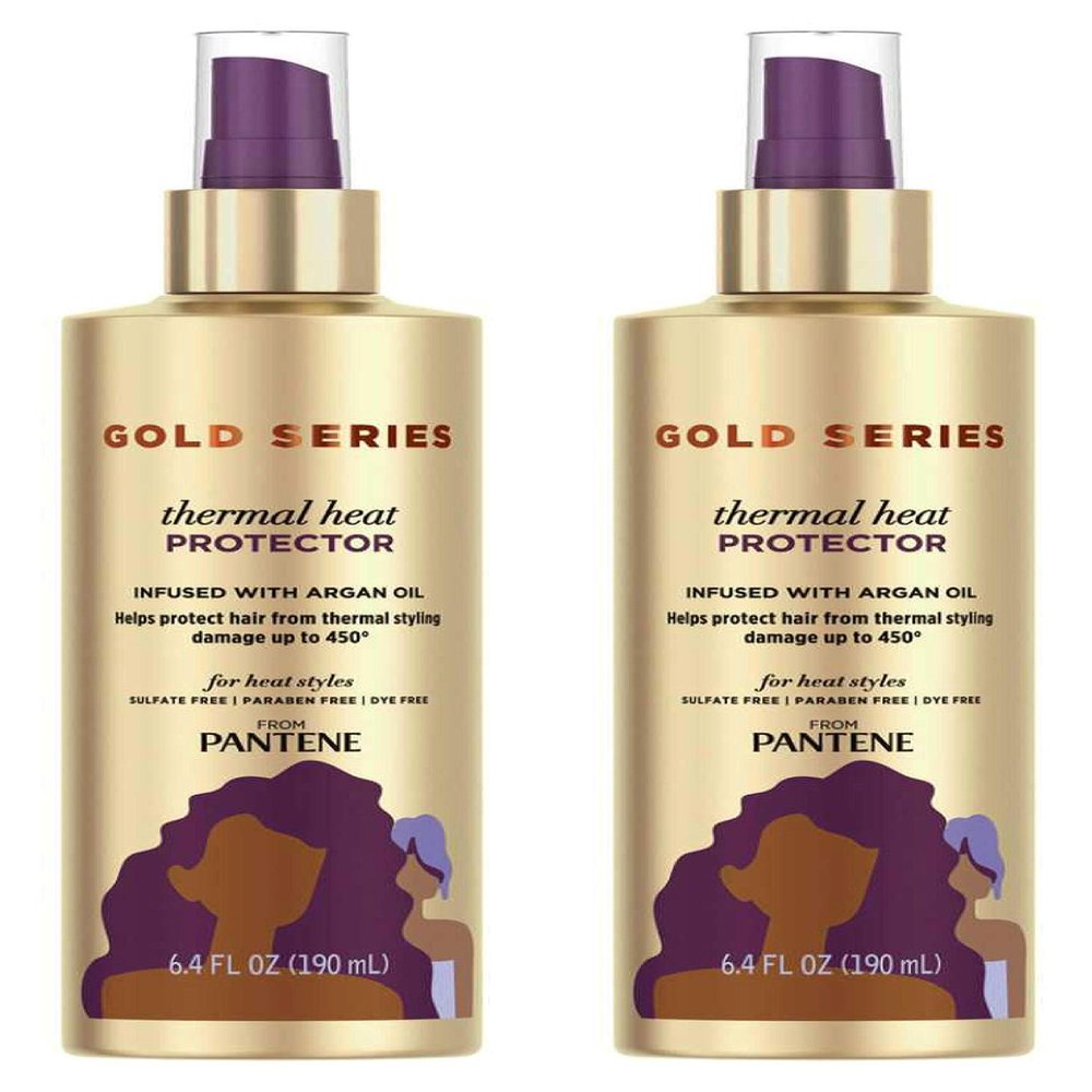 Pantene Gold Series Thermal Heat Protector 6.4 Ounce Pump (Pack of 2)