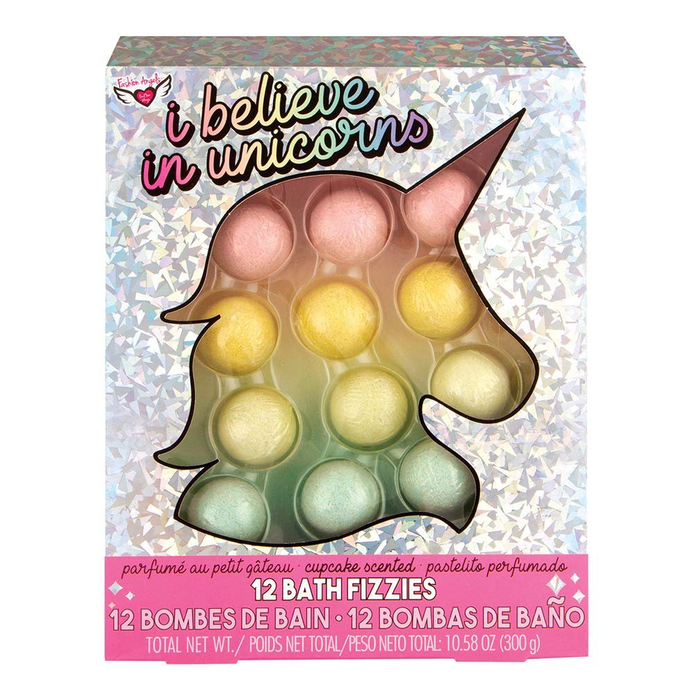 Fashion Angels I Believe in Unicorns Bath Fizzy Set 77537 - 12 Cupcake Scented Bath Bombs