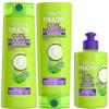 Garnier Fructis Curl Nourish Sulfate Free Moisturizing Shampoo, Conditioner + Air Dry Cream Defining Butter Set (3 Items), 1 Kit (Packaging May Vary) view 1