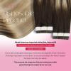 Moresoo Tape in Hair Extensions Human Hair Balayage Darkest Brown to Blonde Highlighted Real Hair Extensions Brown Rooted Tape in Extensions Ombre Human Hair Extensions 18 Inch #2/27/613 20pcs 50g view 3