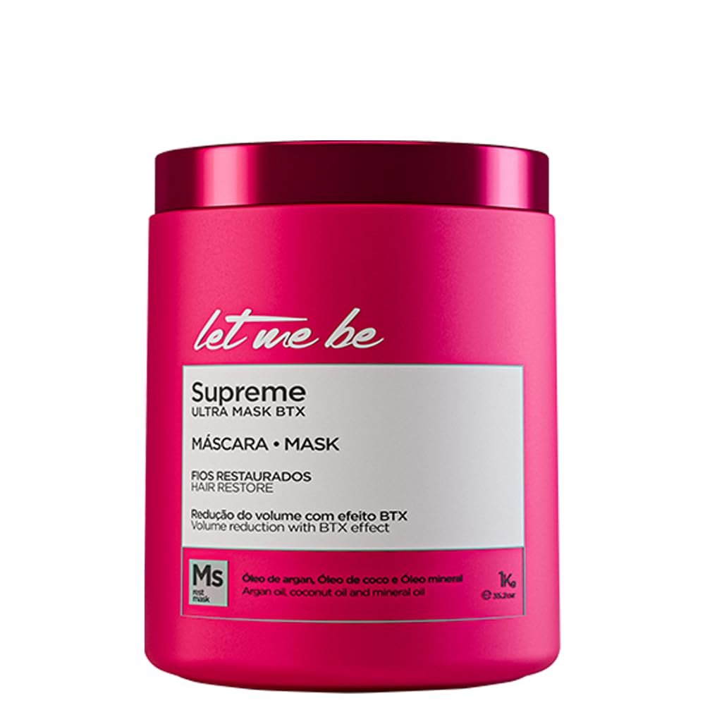 Let Me Be Supreme Ultra Mask BTX 1000g / 33.8 oz Deep Hair Repair and Hydration for Damaged or Chemically Treated Hair Keratin Protein Treatment for Softness, Shine & Frizz Control