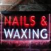 ADVPRO Nails Waxing Beauty Salon Display Dual Color LED Neon Sign White & Red 16" x 12" st6s43-i0358-wr view 2