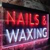 ADVPRO Nails Waxing Beauty Salon Display Dual Color LED Neon Sign White & Red 16" x 12" st6s43-i0358-wr view 3