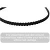 10 Pack Women Plain Black Velvet Fabric Cloth Covered Thin Skinny Hard Metal Hair Hoop Band Headband Holder Clasp Comb With Teeth Crown Bow Fascinators Headpiece Accessories DIY view 2