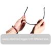 10 Pack Women Plain Black Velvet Fabric Cloth Covered Thin Skinny Hard Metal Hair Hoop Band Headband Holder Clasp Comb With Teeth Crown Bow Fascinators Headpiece Accessories DIY view 3