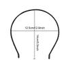 10 Pack Women Plain Black Velvet Fabric Cloth Covered Thin Skinny Hard Metal Hair Hoop Band Headband Holder Clasp Comb With Teeth Crown Bow Fascinators Headpiece Accessories DIY view 4