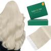 Easyouth Tape in Hair Extensions Blonde Tape in Extensions White Blonde Soft and Smooth Tapes Hair Extension Real Human Hair 18 Inch 20Pcs 40G view 1