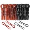 40 Pcs Plastic U Shaped Hair Pins Grip Pins Fast Spiral Hair Braid Twist Styling Clip Pin for Lady, Girl, Women (Black + Brown) view 1