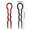 40 Pcs Plastic U Shaped Hair Pins Grip Pins Fast Spiral Hair Braid Twist Styling Clip Pin for Lady, Girl, Women (Black + Brown) view 3