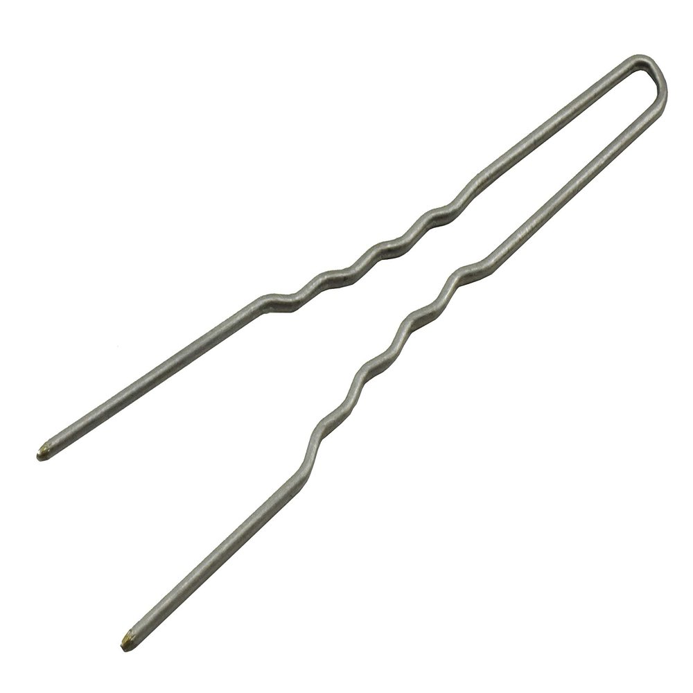 12 piece Extra Strong Snag Free Crinkled Stainless Steel Hairpin (3 1/2 inch) (2 1/2 inch)