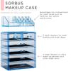 Sorbus Acrylic Makeup Organizer Set, 6-Drawer Vanity & Countertop Cosmetic Storage with Small & Wide Compartments, Blue Brilliance Makeup Storage for Brushes, Jewelry  Holiday Gift for Women & Teens view 2