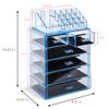 Sorbus Acrylic Makeup Organizer Set, 6-Drawer Vanity & Countertop Cosmetic Storage with Small & Wide Compartments, Blue Brilliance Makeup Storage for Brushes, Jewelry  Holiday Gift for Women & Teens view 4