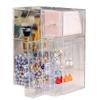 AIYoo Makeup Organizers Acrylic Brush Holder Earring Necklace Jewellery Holder Cosmetic Storage Box With Colorful pearls Dustproof Storage Bucket view 1
