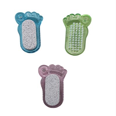 3 Pack Foot Pumice and Nail Brush - Assorted Colors
