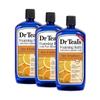 Dr. Teal's Vitamin C & Citrus Pure Epsom Salt Foaming Bath Gift Set (3 Pack, 34 oz ea.) - Glow & Radiance Essential Oils Uplifts Your Mood & Promotes Youthful Looking Skin - Long Lasting Bubbles view 1