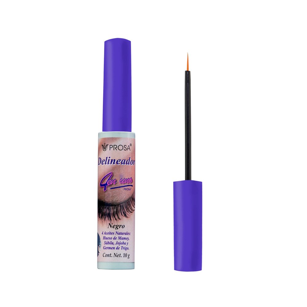 Prosa PROFESSIONAL MAKEUP Liquid Eyeliner, Ultra-Pigmented, 4 en uno Black Liquid Eyeliner 0.35 oz