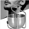 Shaving Brush Stand with Soap Bowl Set, Stainless Steel Shaving Brush Stand Holder Safety Razor Brush Bowl Grooming Set, Soap Bowl Male Facial Cleaning Tools view 2