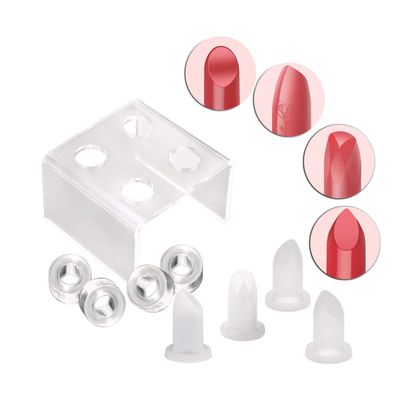 AKOAK 9 Pcs/Set DIY Lipstick Mould, Creative Various Shapes of Lipstick Making Mould for 12.1mm Tube, Nail/Flower/Beak/Diamond