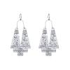 Vintage Ethnic Tribal Earrings Antique Carving Moon Sliver Fashion Boho Hook Dangle Earrings Gifts for Women view 1