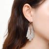 Vintage Ethnic Tribal Earrings Antique Carving Moon Sliver Fashion Boho Hook Dangle Earrings Gifts for Women view 2