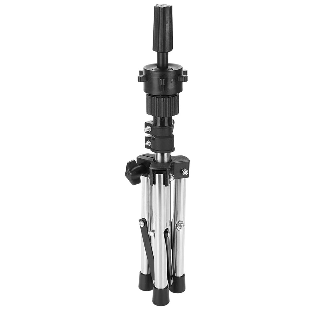 Mannequin Head Tripod Stand, Adjustable Tripod Stand Holder for Hair Salon Cosmetology Hairdressing Training Cosmetology Doll Head Support Silver