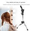 Mannequin Head Tripod Stand, Adjustable Tripod Stand Holder for Hair Salon Cosmetology Hairdressing Training Cosmetology Doll Head Support Silver view 2